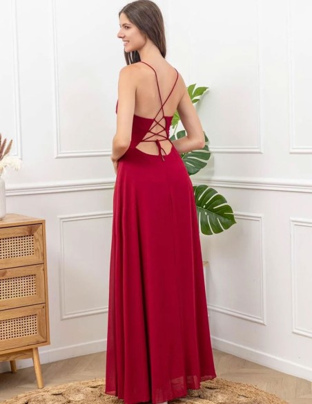 Long gown with open back
