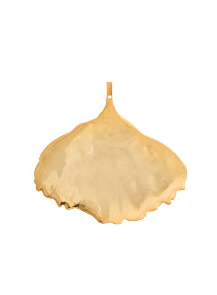 Boucles d'oreilles plaquées or en forme de feuille