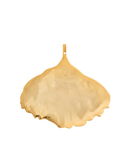 Pendientes dorados con forma de hoja