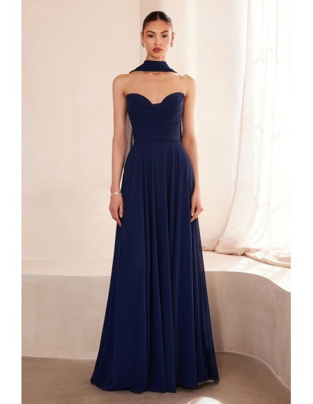 vestido azul marino para invitada boda