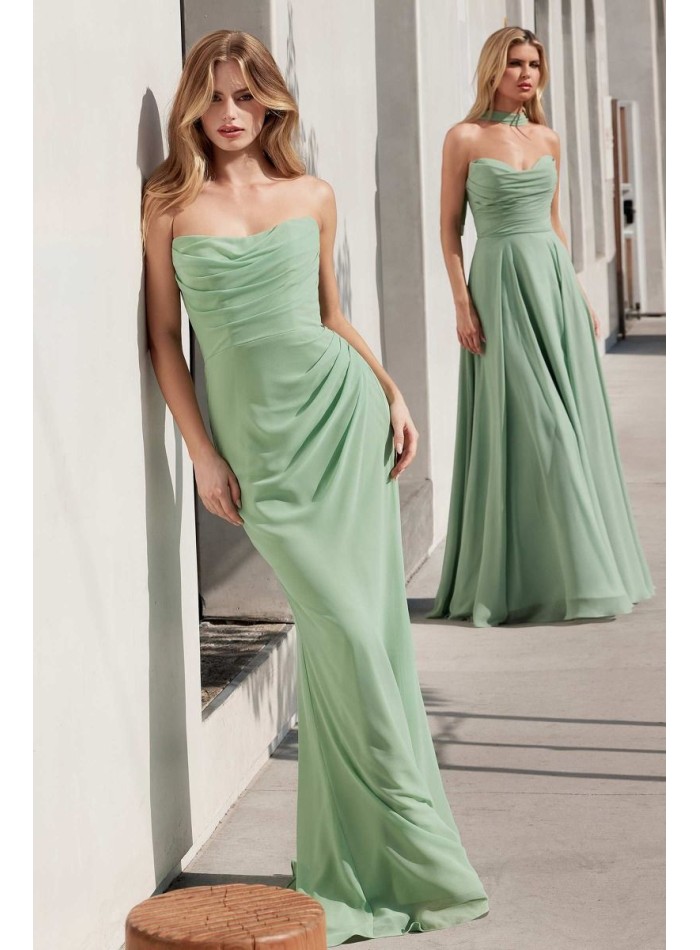 vestido din tirantes verde para invitada