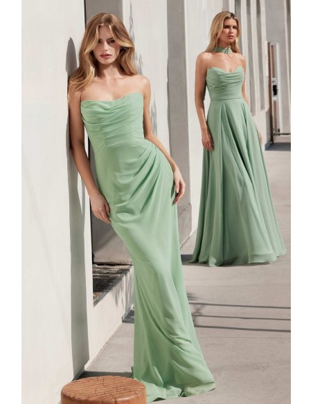 vestido din tirantes verde para invitada