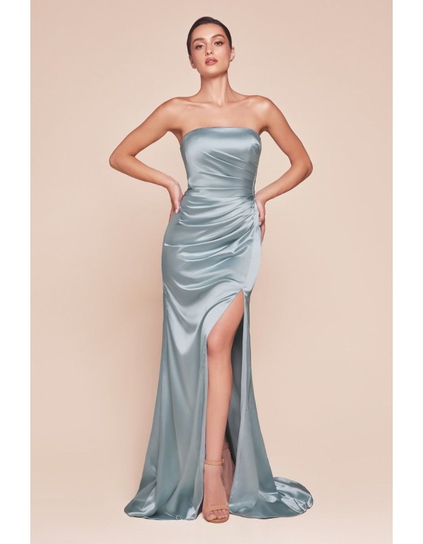 Longue robe d'invité à bretelles