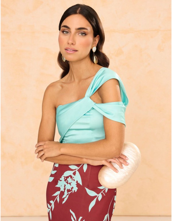 Asymmetrical short party top