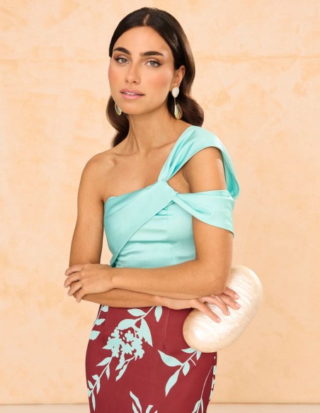 Asymmetrical short party top