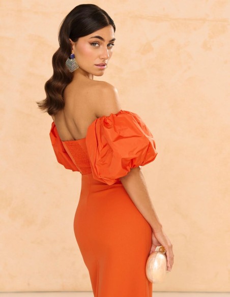 Vestido midi de fiesta para bodas