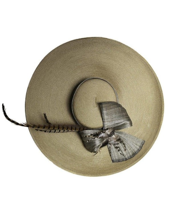 Invitée grillée pamela avec des plumes de faisan 2