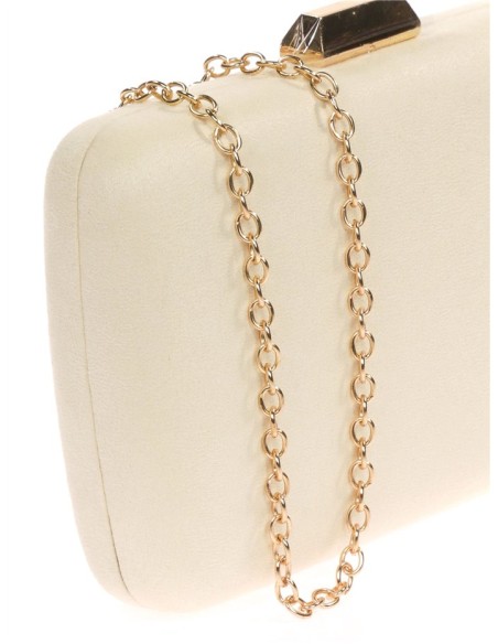 Suede handbag with chain