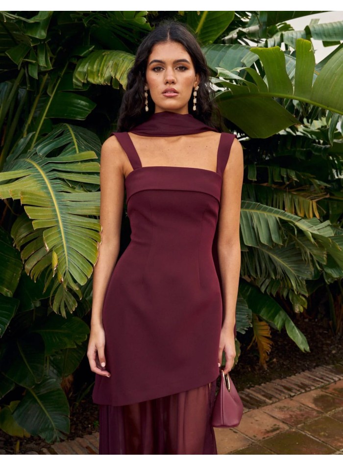 Robe de soirée longue avec bretelles épaisses...