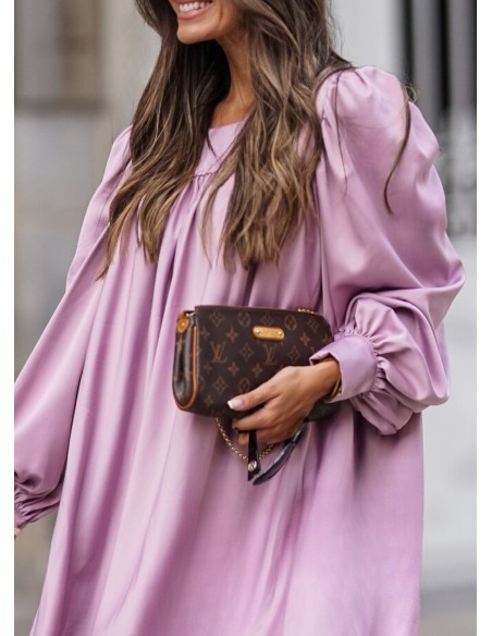 Robe courte lilas à coupe large
