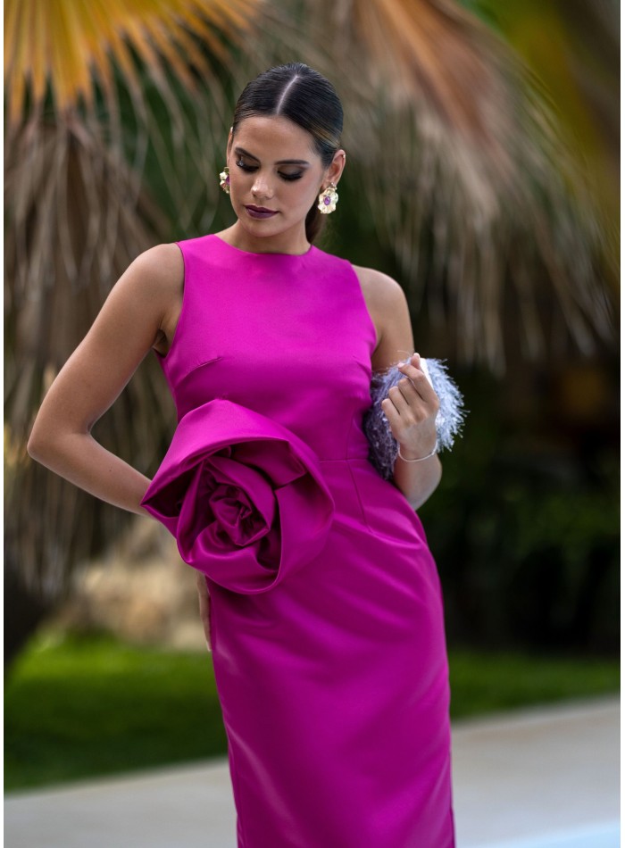 Bougainvillea structured guest dress