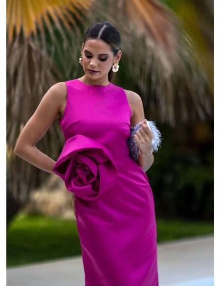 Bougainvillea structured guest dress
