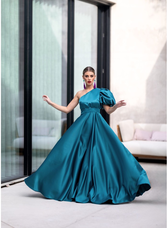 Robe d'invité structurée turquoise