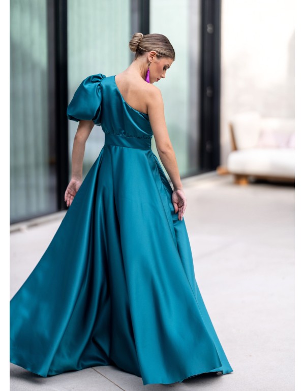 Turquoise structured guest dress 2