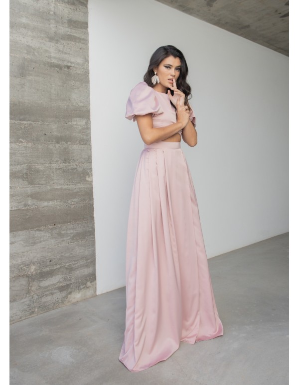 Crop top con escote redondo y cierre invisible 2