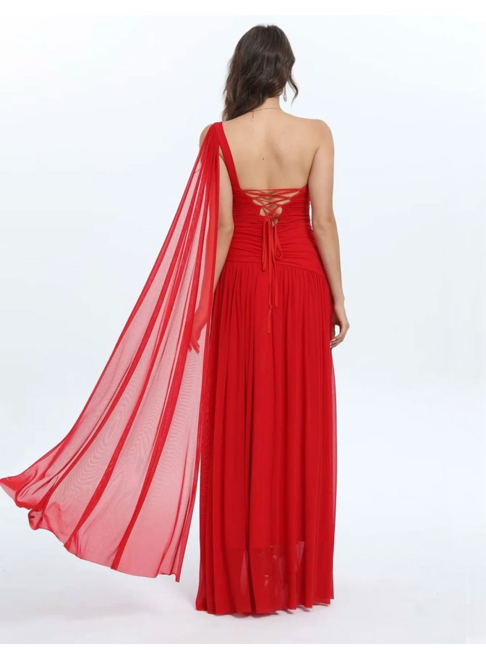 Robe longue d'invitée de mariage avec corsage...