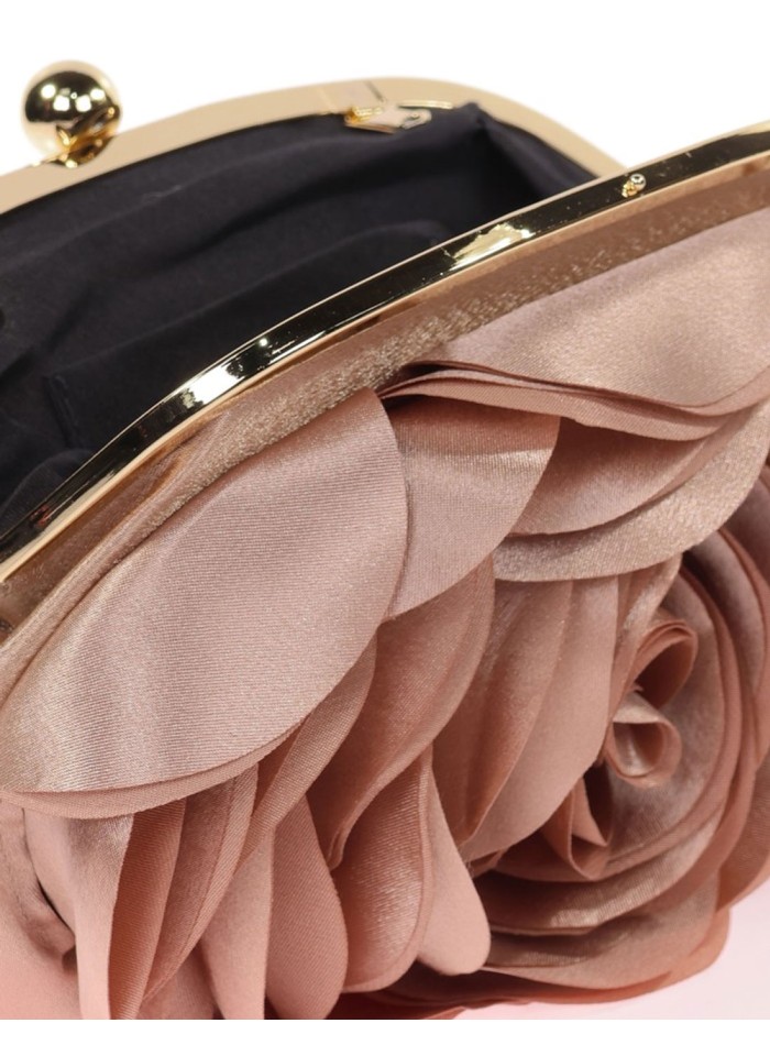 Sac de fête en satin avec fleur