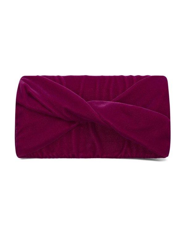 Pochette nouée en velours violet