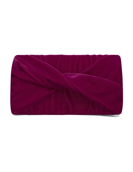 Knotted velvet purple clutch purple handbag