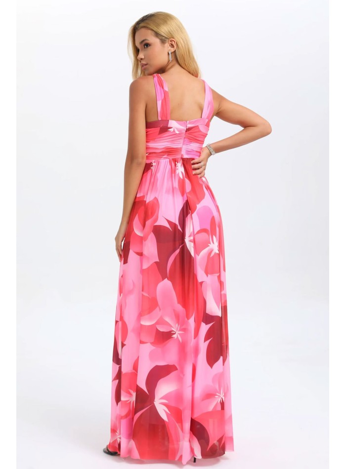 Robe de soirée longue avec encolure dos nu en...