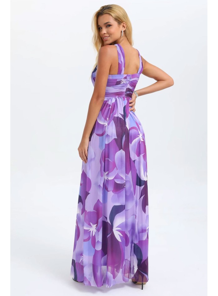 Robe de soirée longue avec encolure dos nu en...