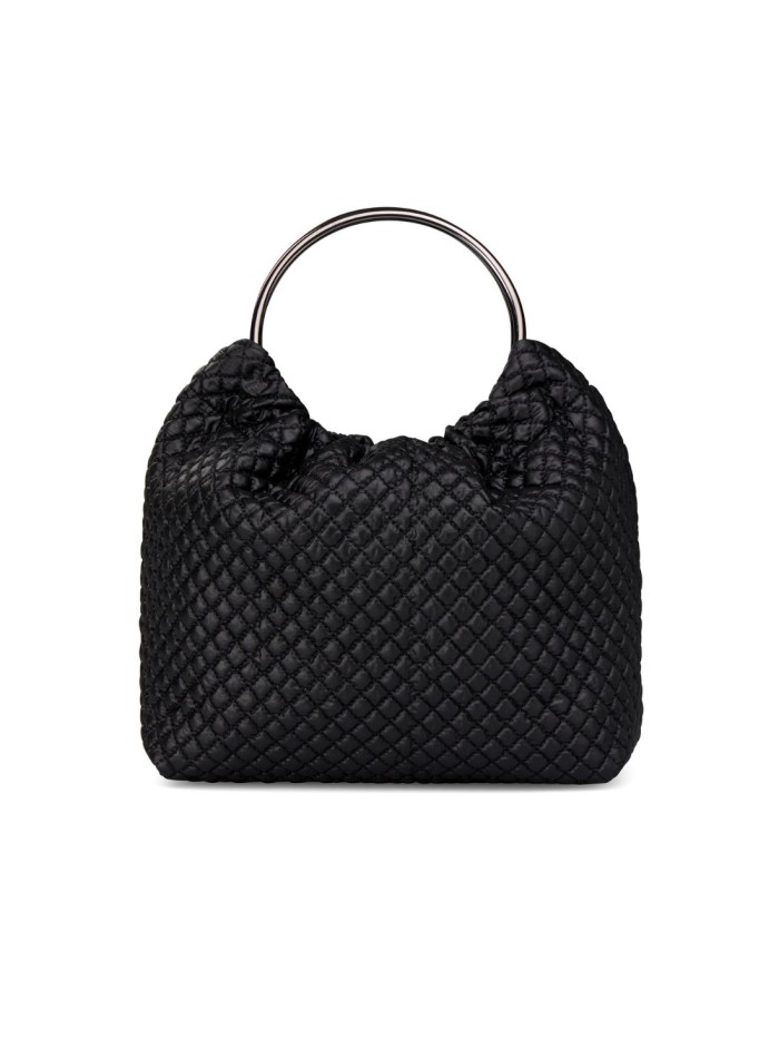 Bolso de fiesta con tejido acolchado y asa