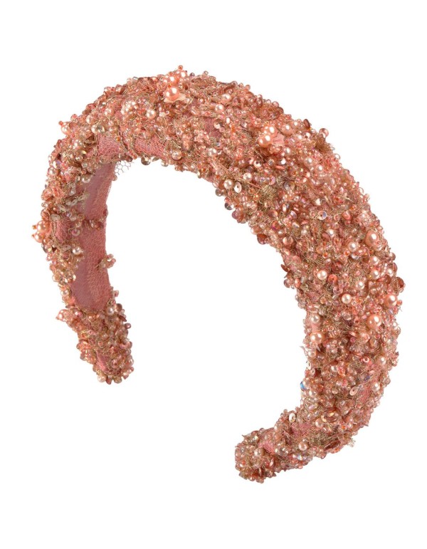Diadema rosa con detalles de pedreria