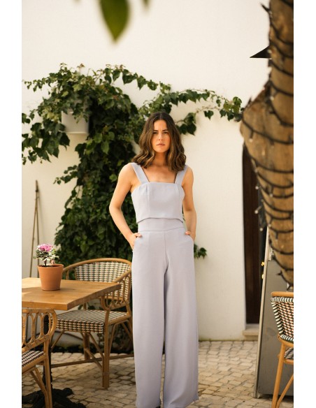 Lavender wide straps short top