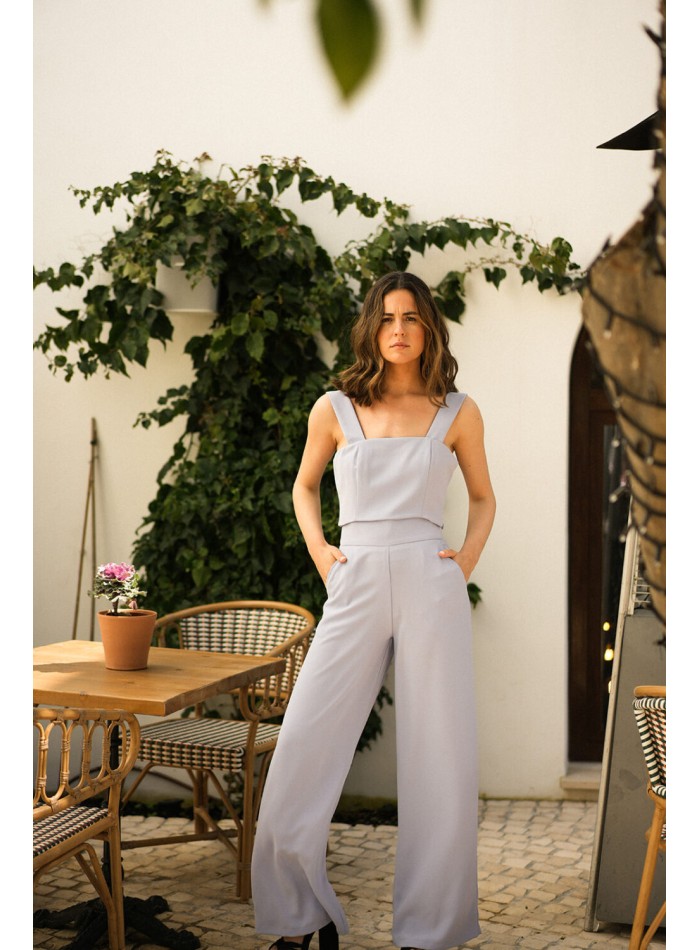 Lavender wide straps short top