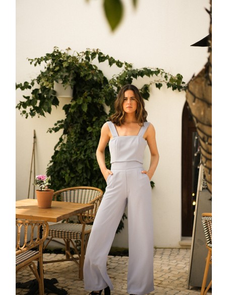 Lavender wide straps short top