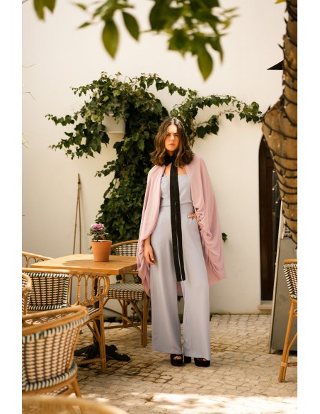 Long straight lavender pants with pockets