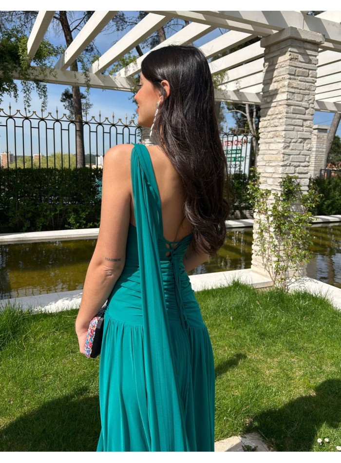 Robe longue d'invitée de mariage avec corsage...