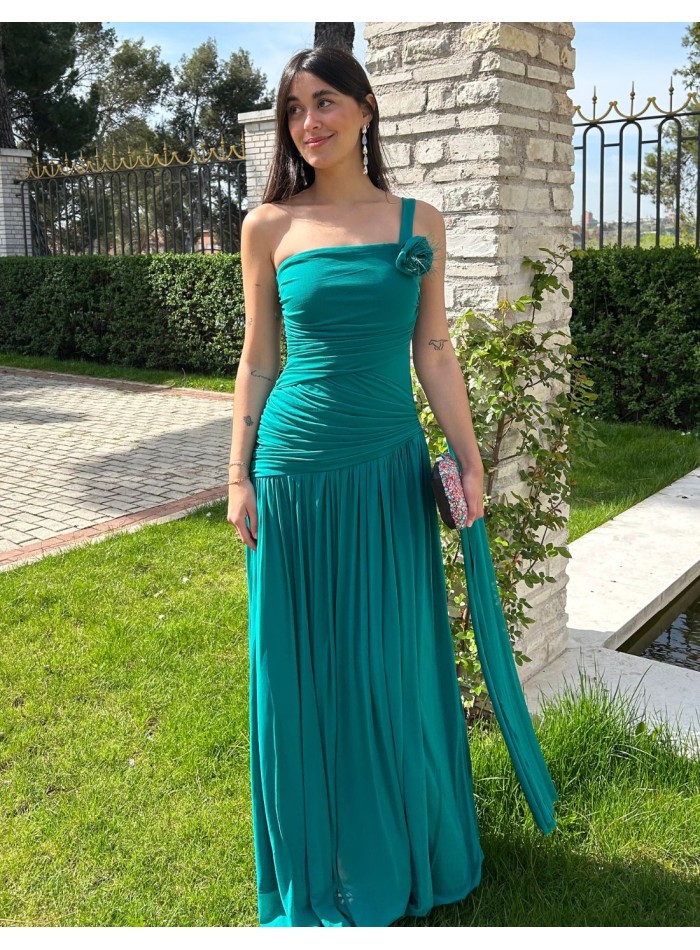 Robe longue d'invitée de mariage avec corsage...