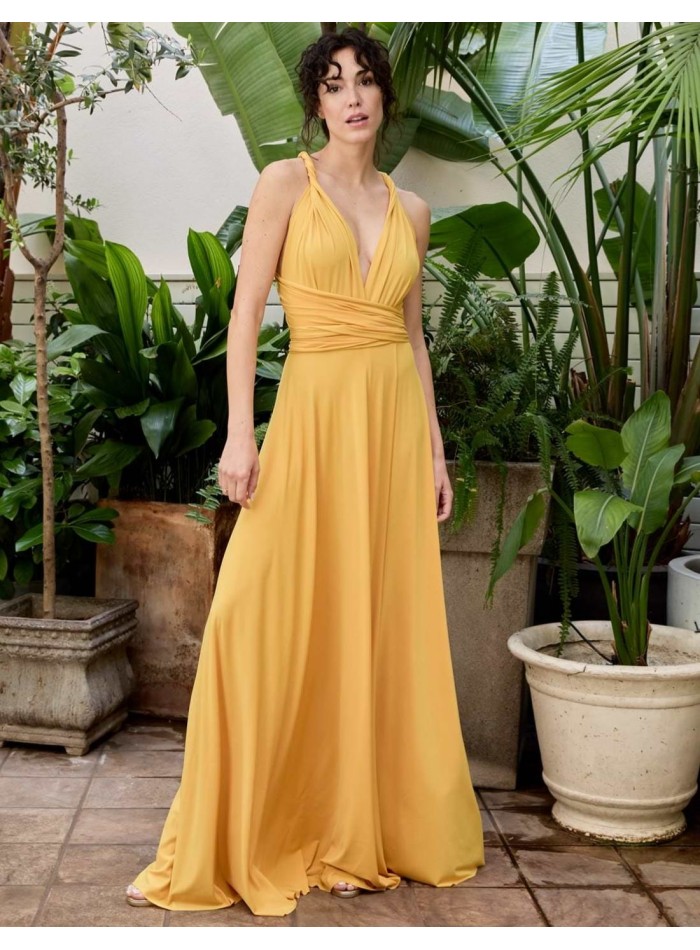 Vestido largo de fiesta multiposición con...