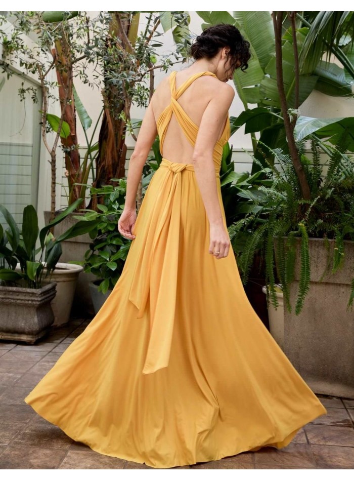 Vestido largo de fiesta multiposición con...