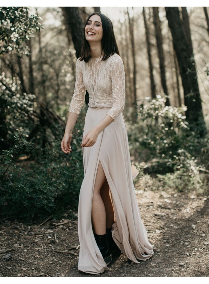 Robe longue de fête multipositions avec fente...