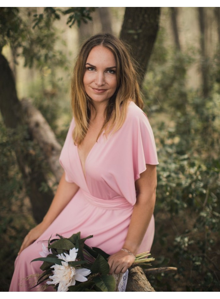 Vestido largo de fiesta multiposición con...