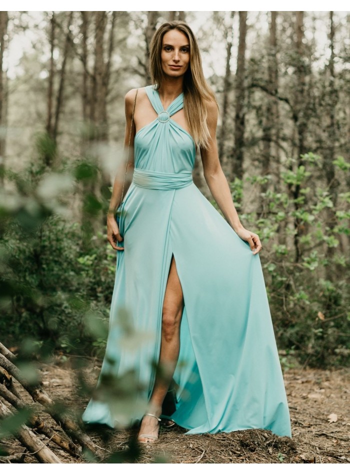 Robe longue de fête multipositions avec fente...