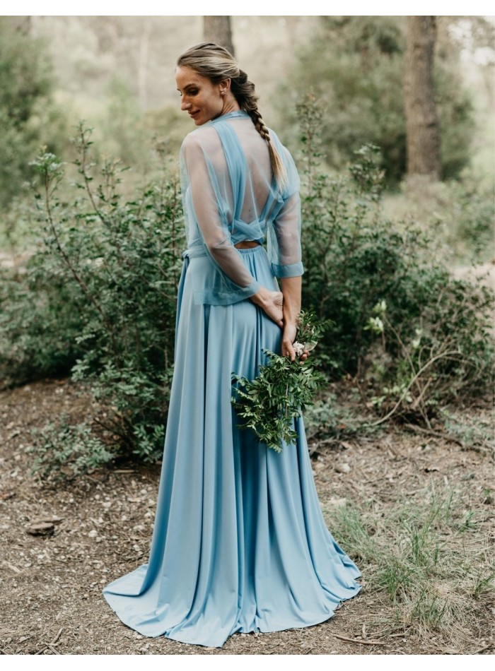 Robe longue de fête multipositions avec fente...