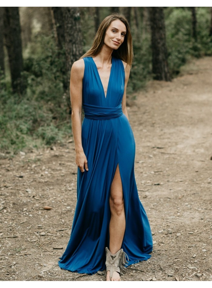 Robe longue de fête multipositions avec fente...