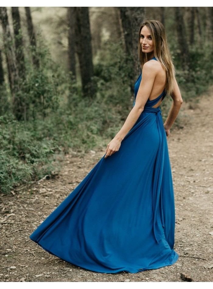 Robe longue de fête multipositions avec fente...