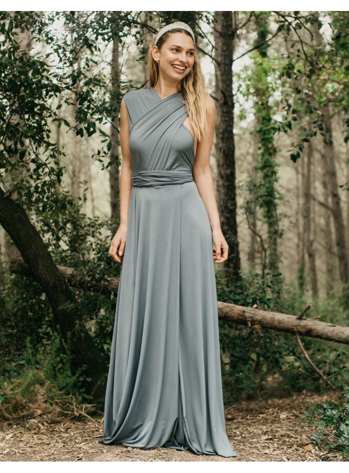 Robe longue de fête multipositions avec fente...