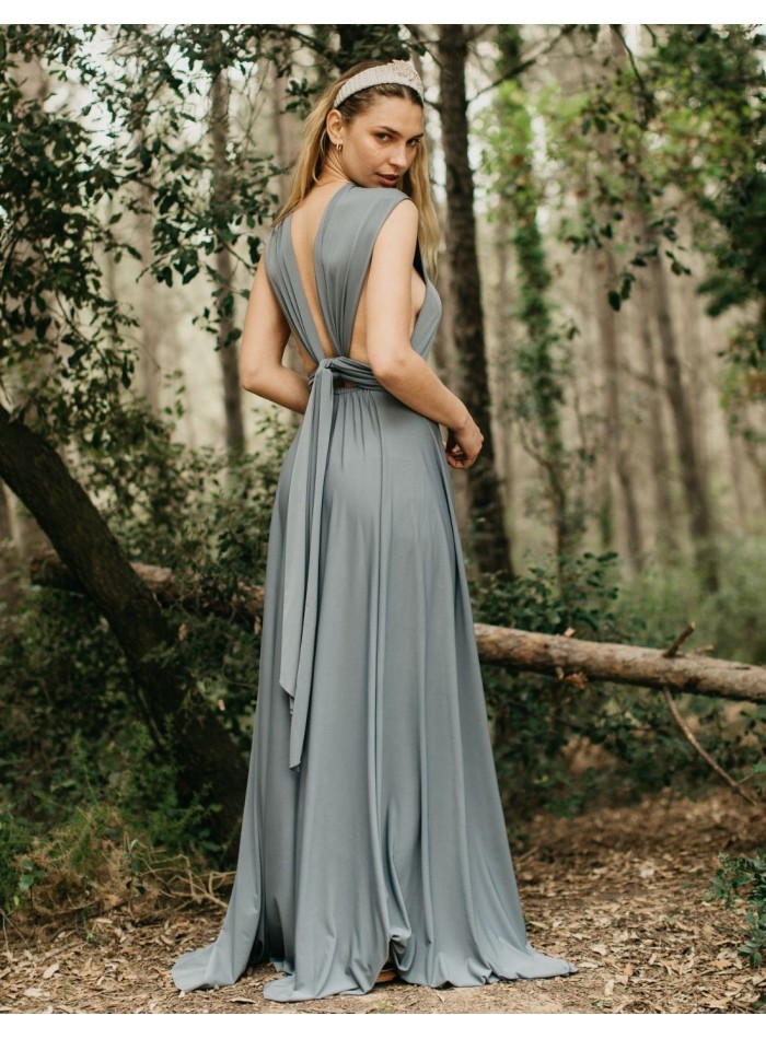 Robe longue de fête multipositions avec fente...