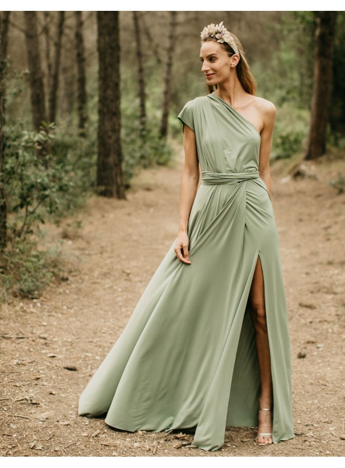 Robe longue de fête multipositions avec fente...