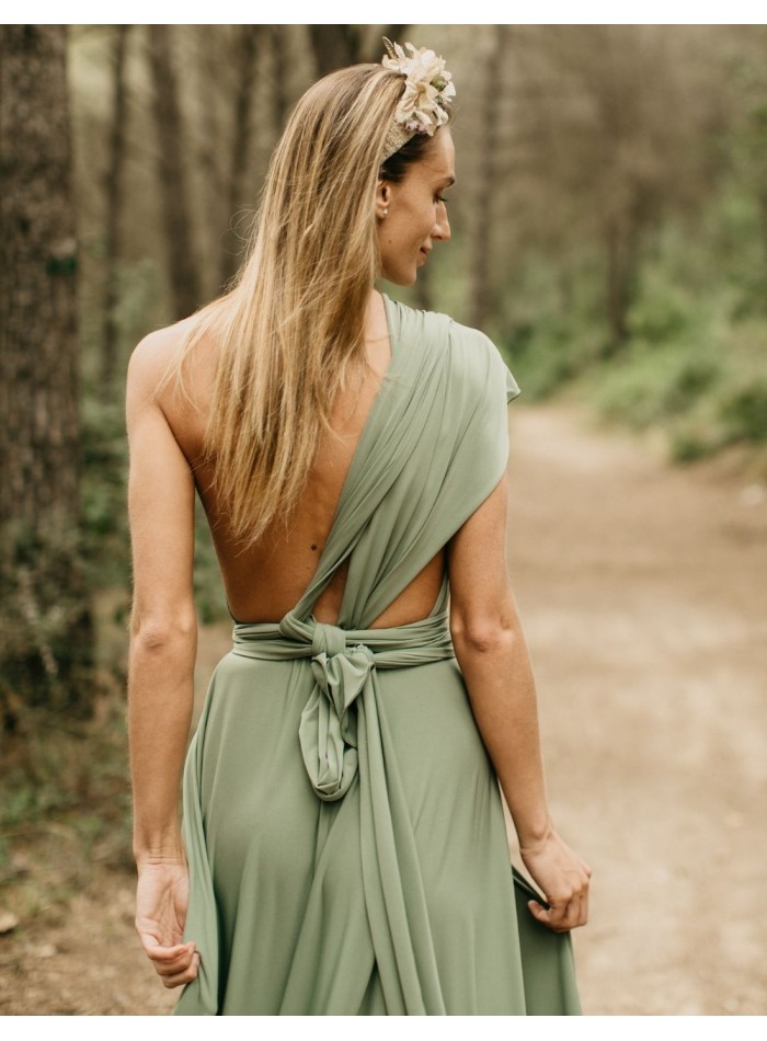 Robe longue de fête multipositions avec fente...