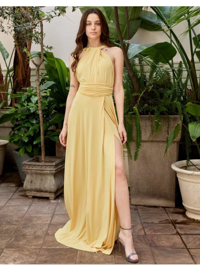 Vestido largo de fiesta multiposición con...