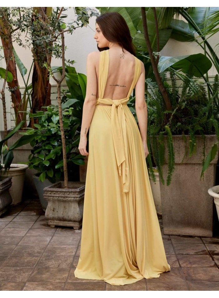 Robe longue de fête multipositions avec fente...