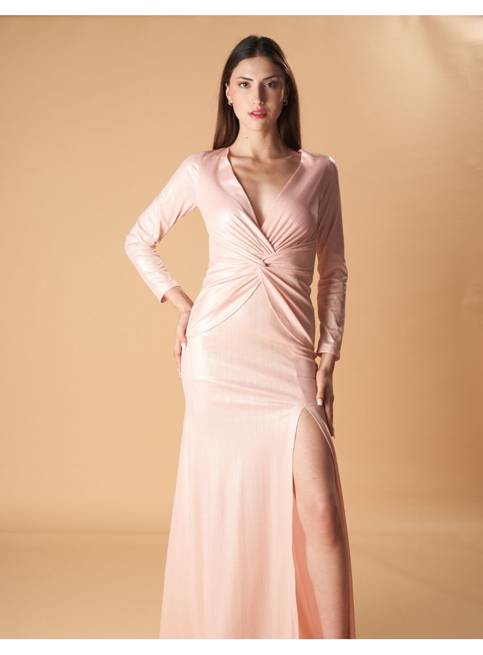 Robe de soirée longue avec manches longues et...