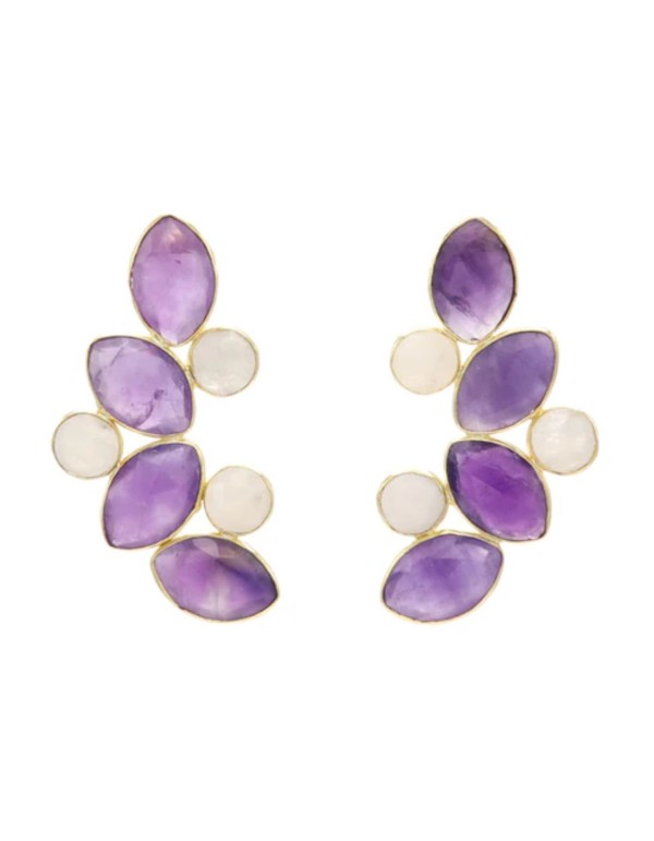 Boucles d'oreilles avec améthyste