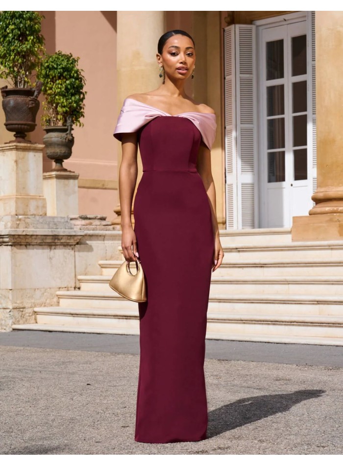 Vestido largo de fiesta palabra de honor con...